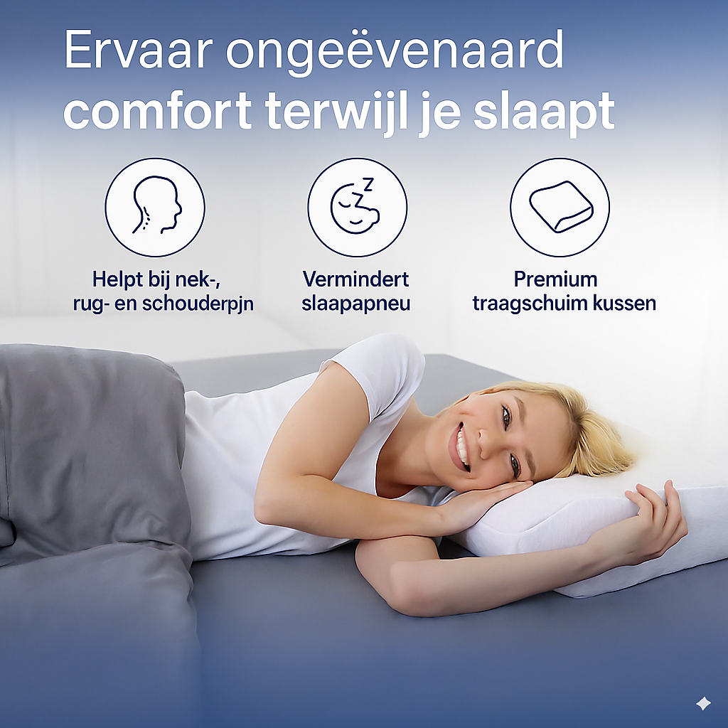 Zenvere Ergonomisch Memory Foam Kussen | Optimale Nekondersteuning
