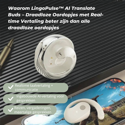 LingoPulse™ AI Translate Buds – Draadloze Oordopjes met Real-time Vertaling